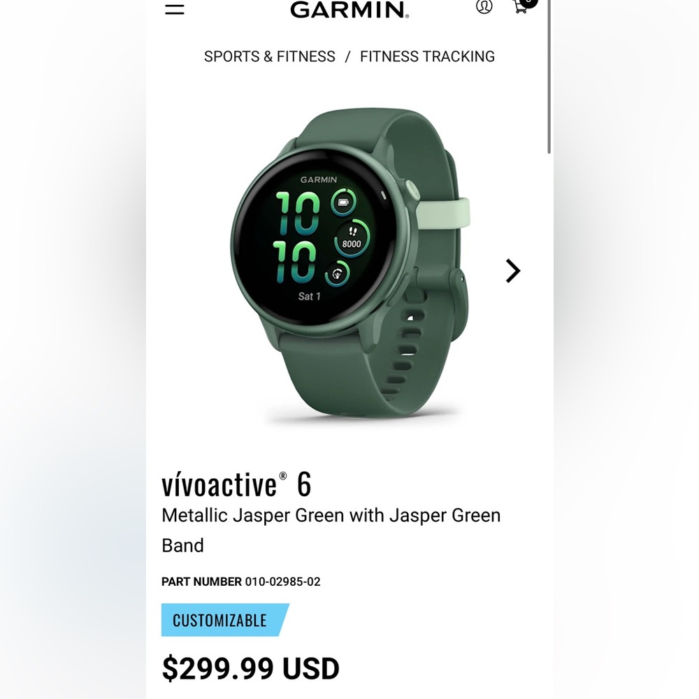 Garmin vívoactive 6 - Metallic Jasper Green